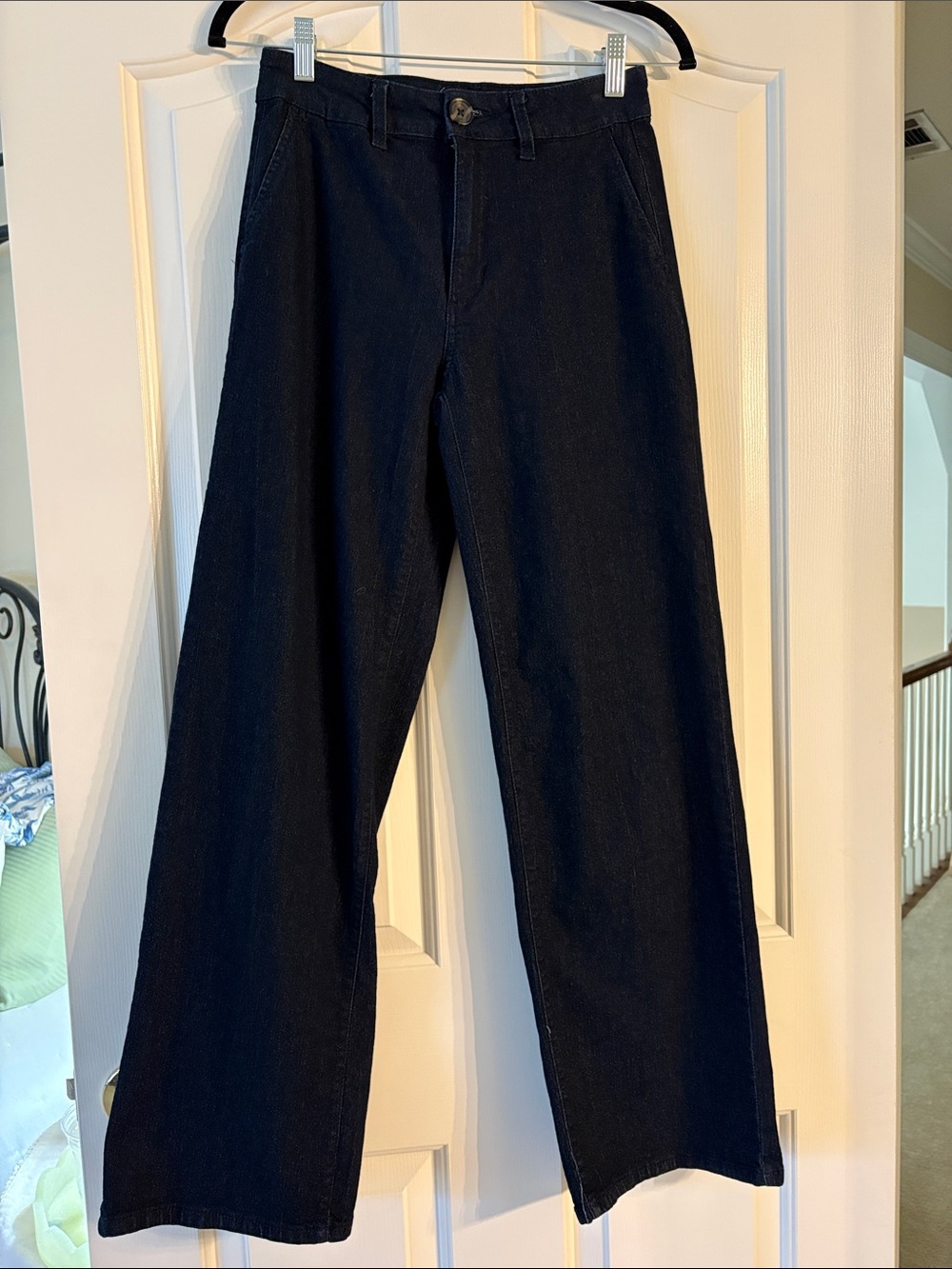 d. jeans Women's Wide Leg Jeans in Dark Blue